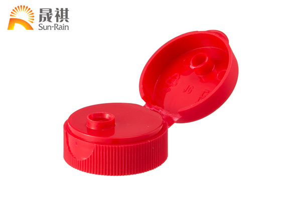 Şampuan Şişe Kapakları İçin Kırmızı Plastik Kap Yuvarlak Pompa Çeşitli Boyutlar SR204A