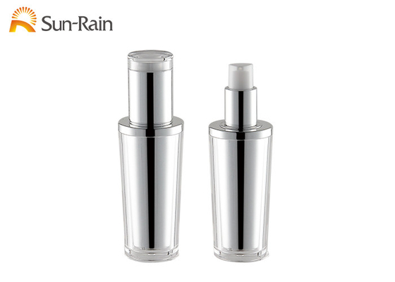 MS akrilik losyon pompası şişe 30 ml dekoratif gümüş kozmetik şişesi SR2295