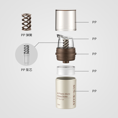 Havasız Losyon Kozmetik Deri Bakım Paketleme Pompa Şişe Özel 15ml 30ml 50ml Kozmetik Mini
