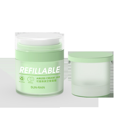 Ücretsiz Örnek 50ml Temel Serum Losyon için Yeniden Doldurulabilir Havasız Pompa Şişesi