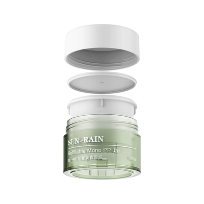 Plastik PP kozmetik krem kavanozları Kaplar 50ml 100ml 150ml 200ml