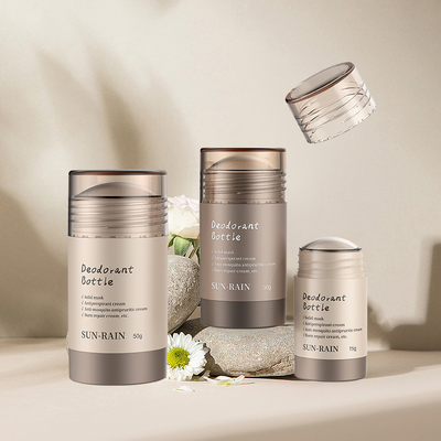Antiperspirant Parfüm Katı Balsam Yeniden Doldurulabilir Deodorant Sıkı Şişe Oval Boş Konteyner